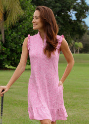 Sunset Oasis Sleeveless Ruffle Sport Dress