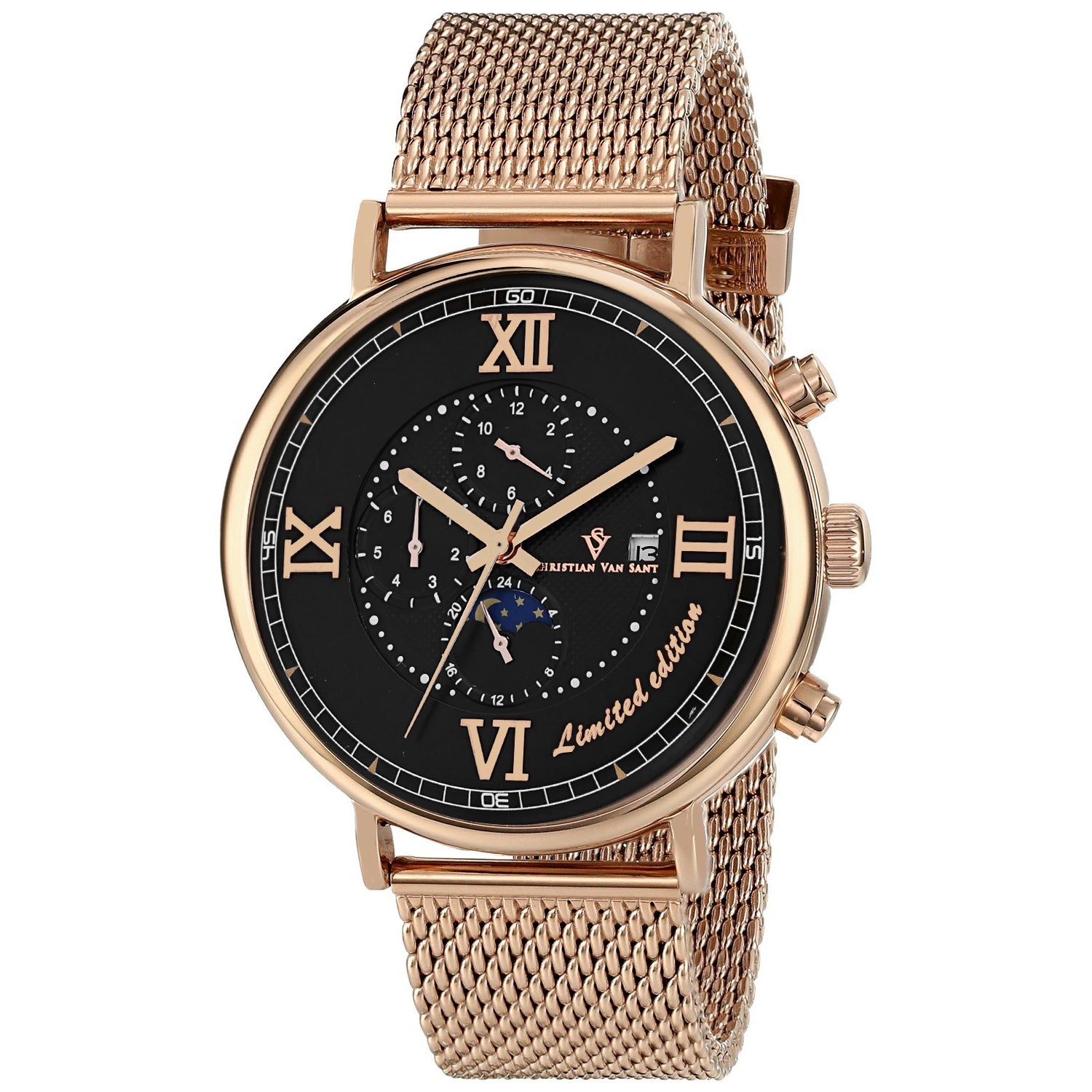 Christian Van Sant Men's Somptueuse LTD Rose Gold Watch
