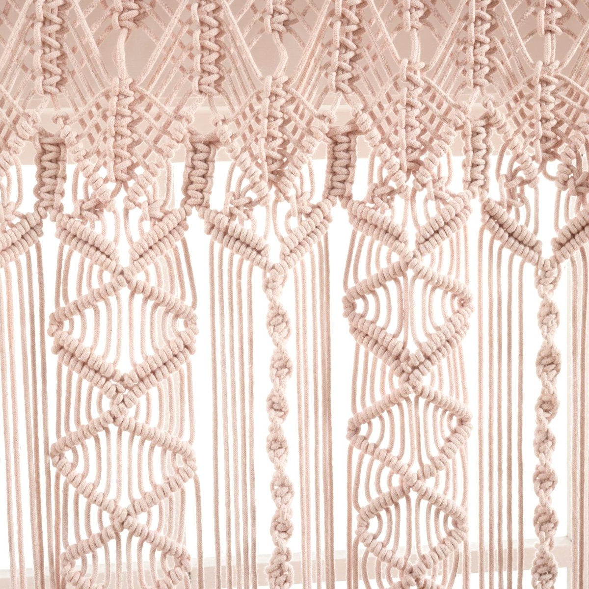 Boho Macrame Textured Cotton Valance