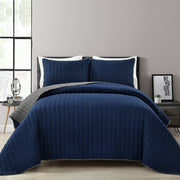 Soft Stripe All Season Quilt/coverlet Set