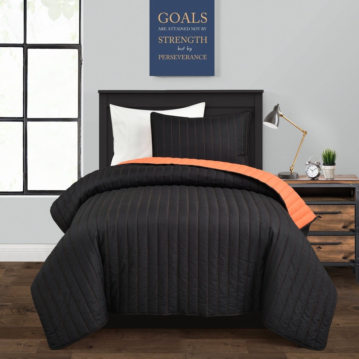Soft Stripe All Season Quilt/coverlet Set