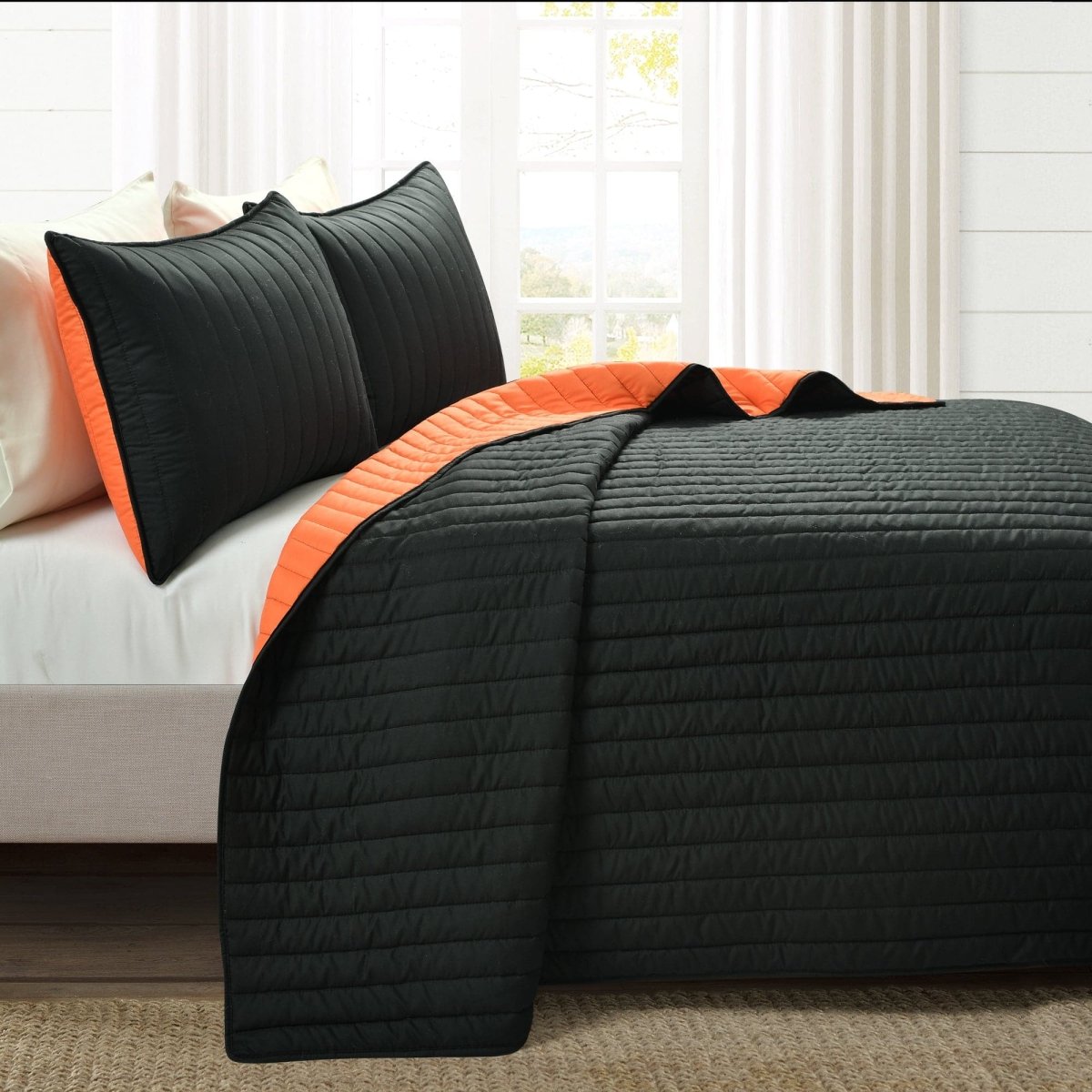 Soft Stripe All Season Quilt/coverlet Set