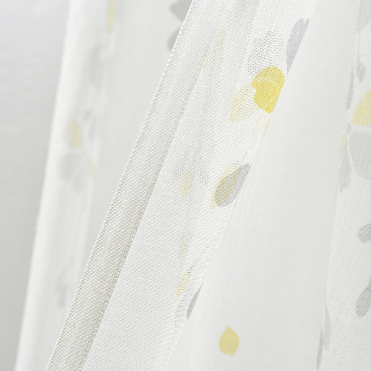 Weeping Flower Sheer Window Curtain Panel Set