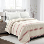 Farmhouse Stripe Kantha Pick Stitch Yarn Dyed Cotton Woven Blanket/quilt/coverlet