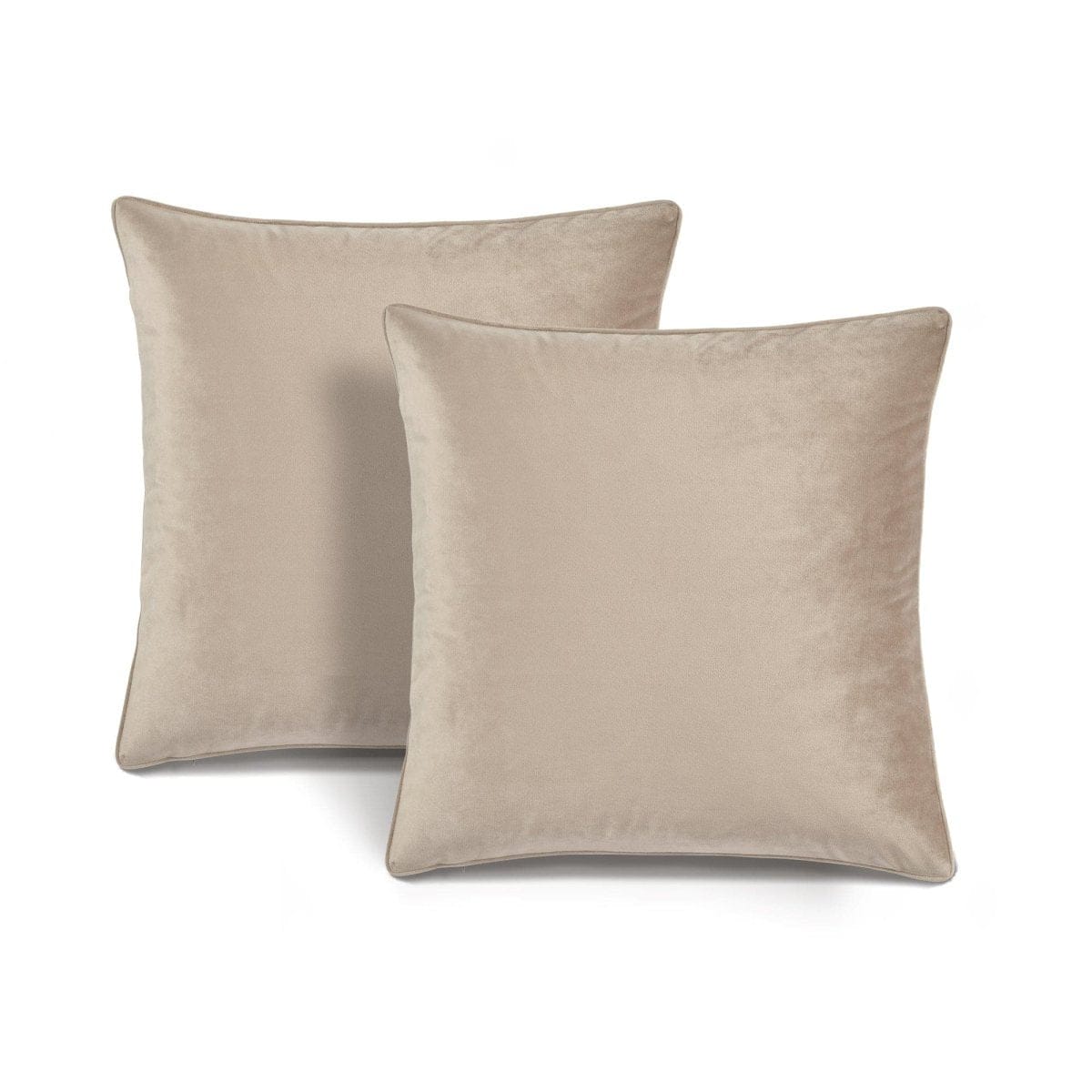 Velvet Solid Decorative Pillow Cover 2-pack Set