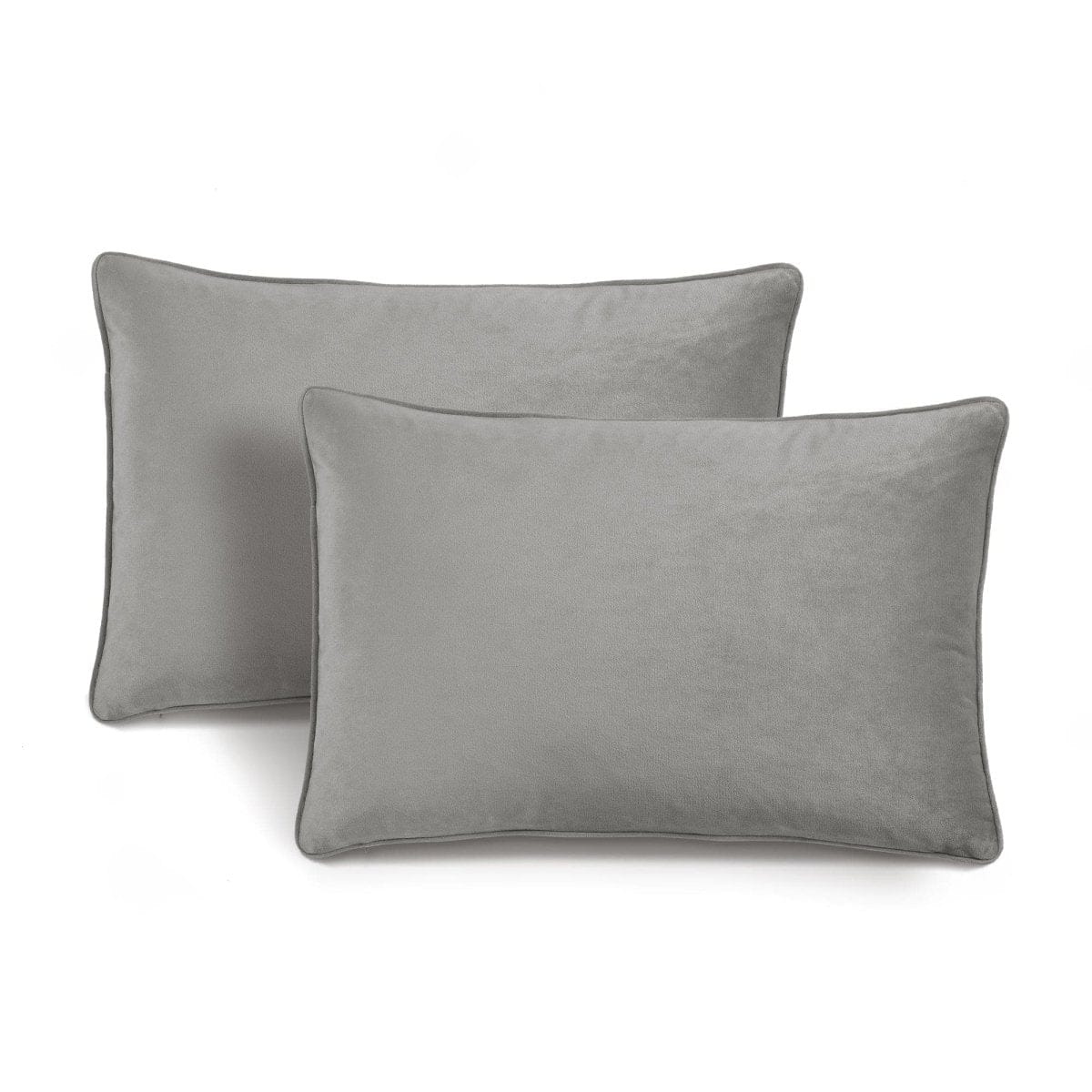 Velvet Solid Decorative Pillow Cover 2-pack Set