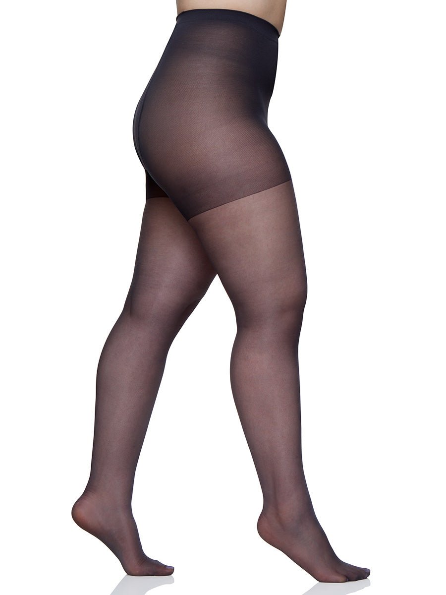 Queen Silky Sheer Support Pantyhose With Sandalfoot Toe
