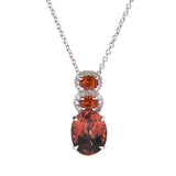 3.10ctw Oval Apatite & Multi Gemstone Pendant w/ 18" Chain