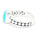 Artisan Silver by Samuel B. Sleeping Beauty Turquoise & Bead Ring