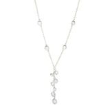 Brilliante Choice of Plating 3.30 DEW Simulated Diamond Y-Drop Necklace