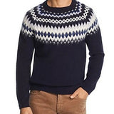 The Men's Store Bloomingdale's Merino Wool Fair Isle Sweater Blue