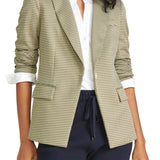 Women's Veronica Beard Zeni Check Blazer, Size 4 - Green