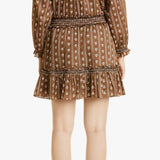 Veronica Beard Espie Floral Long Sleeve Cotton Dress in Hazel Multi Size X-Large