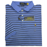 Ralph Lauren Men's Classic Fit Striped Soft Cotton Polo Shirt Blue Size X-Large