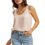 Drapey Tank in Pink Sand  Rack Pink Size S