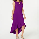 Thalia Sodi Women's Flounce Hem Maxi Dress Purple Size Large