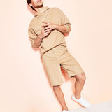 Royalty By Maluma Men's Knee Length Chino Shorts Brown Size 38