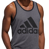 adidas Men's Logo Tank Gray Size Small