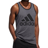 adidas Men's Logo Tank Gray Size Small