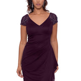 XSCAPE Women's Embellished Long Evening Dress Purple Size 12