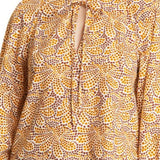 Rebecca Taylor Speckled Fleur Marig Abstract Floral Blouse, Size 12