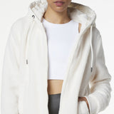 Marc New York Women's Faux Fur Bubble Jacket With Hood White Size Small