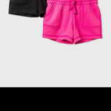 Toddler Girls' 2pk Adaptive Knit Shorts Cat & Jack Black and Pink Size 3T
