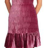 Betsey Johnson Women's Velvet Knee Length Sheath Dress Pink Size Large
