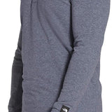 The North Face Men's Tnf Terry Ls Henley Heather Sweatshirt Blue Size Small