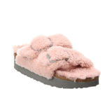 Birkenstock Papillio Teddy Crystal Rose Arizona Big Buckle Shearling Size 7