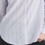 Lucky Brand Women's Classic Stripe Button Up Shirt Blue Size X-Large