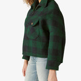 Lucky Brand Women's Plaid Jacket Green Size Large