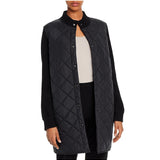 Eileen Fisher Women's Mixed Media Stand Collar Jacket Black Size Large