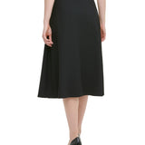 Calvin Klein Women's Ruffled Wrap A Line Skirt Black Size 8
