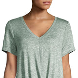 Calvin Klein Women's Draped High Low Top Green Size Small