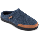 Haggar Men's Microsuede Trim Bumper Felt Clogs Blue Size XX-Large