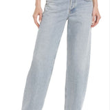 AGOLDE Broken Waistband Super High Waist Loose Organic Cotton Jeans in Sideline Size 27