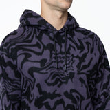 Lazer Men's Polar Fleece Pullover Hoodie Purple Size Medium