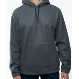 Lazer Men's Polar Fleece Pullover Hooded Sweatshirt Gray
