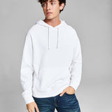 And Now This Men's Fleece Hoodie with Kangaroo Pockets White Size Medium