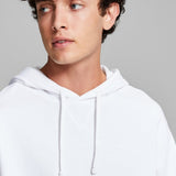 And Now This Men's Fleece Hoodie with Kangaroo Pockets White Size Medium