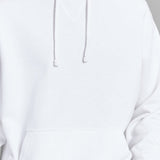 And Now This Men's Fleece Hoodie with Kangaroo Pockets White Size Medium
