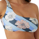 O'Neill One-Shoulder Bikini Top in Slate Size X-Large