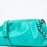 Badgley Mischka Green Beaded Crossbody Bag