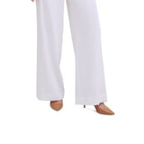 Calvin Klein Women's X Fit Solid Wide Leg Pants White Size 10