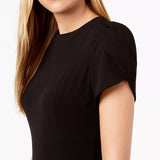 Calvin Klein Women's Tulip Sleeve Sheath Dress Black Size 10 Petite