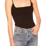 Susana Monaco Square Triangle Stretch Knit Top in Black Size Large