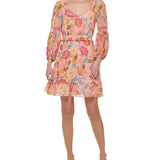 Vince Camuto Women's Chiffon Fit & Flare Dress in Pink Size M