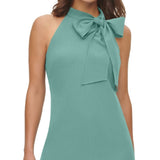 Vince Camuto Women's Bow Neck Halter Dress Green Size 16