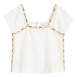 Faherty Women's Embroidered Blouse, White, Size XS